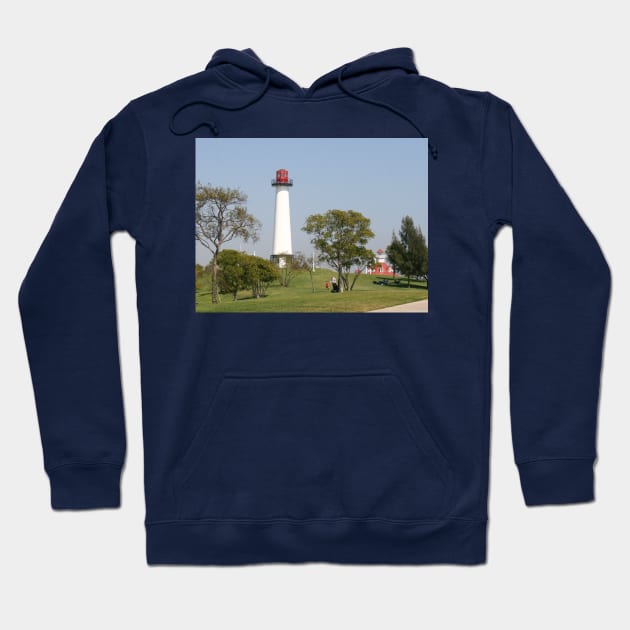 Guiding Lights: Long Beach Lighthouse Serenity Hoodie by Christine aka stine1